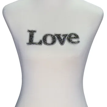 1ks Láska Design Charakteru Nálepka Korálky Drahokamu Žehlička na Záplaty Motivy pro T-shirt Oblečení pro Šicí Příslušenství T2325