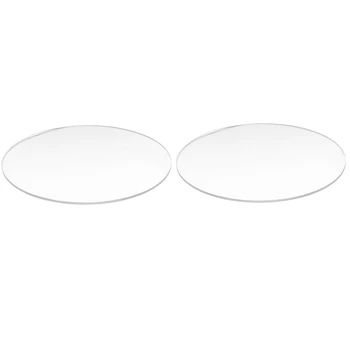 2 Ks Transparentní 3 mm Silné Zrcadlo, Akryl, Kolo, Disk, 100 mm a 70 mm