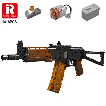 2. světové války Zbraně, Pistole, Elektrické a neelektrické Sovětského Svazu AK-47 Útočná Puška Stavební Bloky Model Cihly, Děti, Hra, Vojenské Hračky