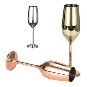 200ml Champagne Cup, Pohár z Nerezové Oceli Podzim-Odolné Šumivé Červené Víno, Koktejl, Svatební Bar Domácí Sklenice