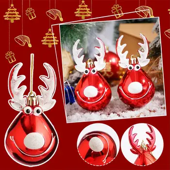 2023 Vánoční Decoraiton pro Domácí 2ks/hodně Maloval Pokovování Elk Sněhulák Cukroví Vánoční Strom Ornament Vánoce Noel Nový Rok G4K7