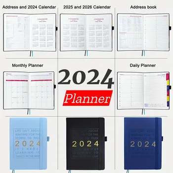 2024 Plánovač Denní/Týdenní/Měsíční/Roční Deník Agendy Věstníku Naplánovat Notebook pro Děti Dárek Kanceláři Školy Kancelářské Potřeby