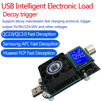 25W KZ35 Konstantního Proudu Elektronická Zátěž s USB Typ C QC2.0/3.0 Baterie Tester