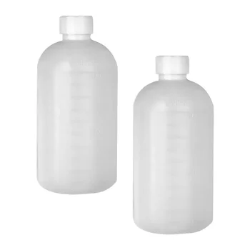 2ks Chemické Reagenční Láhve 500 ml Plast Laboratorního Vzorku, Reagenční Láhve