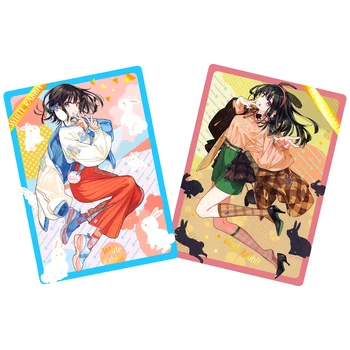 2ks/set Anime Dívky Lom Barva Flashs Karty ACG Kawaii Sestry Hry Anime Kolekce Karty Diy Hračky Dárek