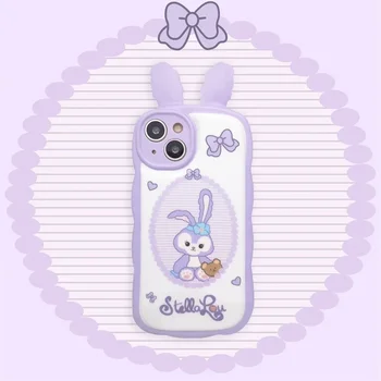 Anime Stella Lou králičí Uši Objektivu ochranné Pouzdro Pro iPhone 14 13 12 11 Pro Max 14 Plus případě Roztomilý Kreslený Měkký Kryt Telefonu Případ