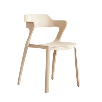 Domácí Jídelní Židle Moderní Minimalistický a Volný čas, Zesílená Houkačka Tvar PVC Materiály pro Obývací Pokoj, Hotel, Restaurace