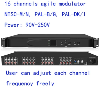 doprava zdarma SK-16A 16 1 16-kanál kabelové TELEVIZE agilní analogový modulátor, AV RF, hotel, továrny, TV front-end zařízení