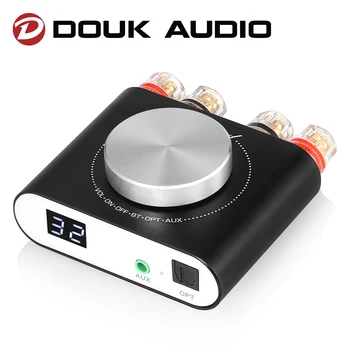 Douk Audio Q10 Mini Digitální AUX/Optický Zesilovač Bluetooth 5.0 Přijímač hi-fi Třídy D Zesilovač pro Domácí Reproduktor