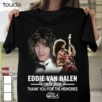 Eddie Van Halen Guitar Rip 1955 2020 Podpis Děkuji Vám Za Vzpomínky Tričko Vlastní Aldult Teen Unisex Digitální Tisk Klasické