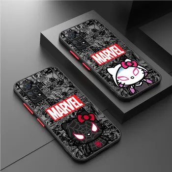 Funda Shell Matný Marvel Spidermans Hello Kitty Telefon Pouzdro pro Redmi Poznámka 10S 12 11S 12S 11 Pro 11 9 13 5G 10 Pro 13 Pro Kryt