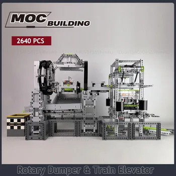 GBC MOC Rotační Sklápěč A Vlak Výtah Stavební Blok Motoru Technologie Cihly Puzzle Kreativní Věda Hračky, Vánoční Dárky