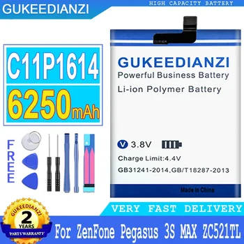 GUKEEDIANZI Baterie pro Asus Zenfone Pegas 3s Max ZC521TL X00GD, Velký Výkon Baterie, C11P1614, C11P 1614, 1614, 6250mAh
