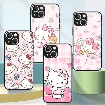 Hello Kitty Lovly Sklo Pouzdro Pro Apple iPhone 13 Pro 11 14 12 7 8 Plus SE 2022 XR X XS Max 6 6S Tvrzené Telefon Kryt