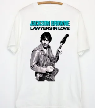 Jackson Browne lawyers in love Černé tričko s Krátkým rukávem Všechny velikosti 2F1639