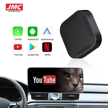 JMC Multimediální Video Přehrávač Box přenosný systém android 4GB + 64GB dongle adapter wireless Carplay AI smart box