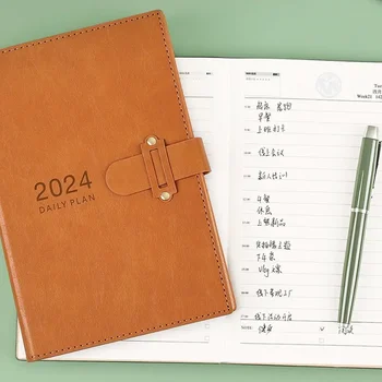 Kalendář 365 Organizátor Agendy Deník Cíl Dní Tracker 2024 Plánovač Notebook Poznámkový Blok Zvyk Kawaii Týdenní Plány