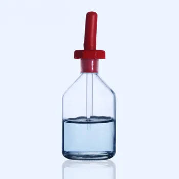 Laboratorní bílé hnědé lahvičce s kapátkem 30 ml/60 ml/125 ml Červená kůže kapka Činidla láhev uzavřené skleněné esenciální olej láhev