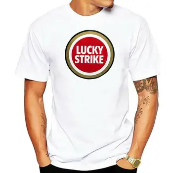 Lucky Strike Tričko, Distressed Logo Vintage Styl Zoufalý Heather Grey Tee Tisk Bavlny Vysoké Kvality kabát topy oblečení