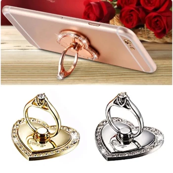 Láska mobilní telefon držitel full metal ring spony diamond mobilní telefon držák 360 stupeň rotující držák mobilního telefonu