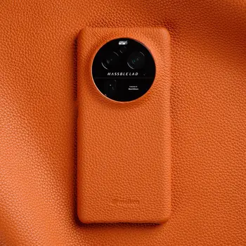 Melkco Pro OPPO Najít X6 Pro Real Premium Kůže Přírodní hovězí Kůže Telefon Pouzdro Hovězí kůže Kryt Tlačítko Otevřít Kovový Kroužek Objektivu Chránit