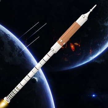 MOC Ares jsem Space Rocket 1:110 Měřítku Cihly Prozkoumat Vozidlo Startu Družice Kosmické lodi Stavební Blok, Děti, Hračky Dárek k Narozeninám