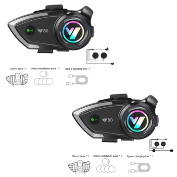 Motorky Helma Headset Bluetoothcompatible Sluchátka Přehrávání Hudby Bezdrátové Vodotěsné Handsfree Pro Jezdce Sluchátka