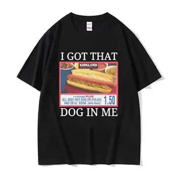 Mám Ten Pes na Mě, Costco Grafické T Tričko Vtipné Kirkland Hot Dog Meme Tričko Muži Ženy Módní Nadrozměrné tričko Streetwear