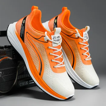 Měkká podešev běžecké boty pro muže 2023 korejské verzi trend sportovní boty prodyšný krajky muži ležérní obuv tenisky