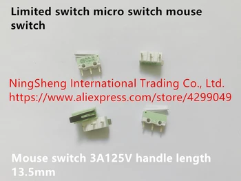 Originální nové 100% dovozní omezené spínač mikro spínač myši přepnout 3A125V rukojeť délka 13,5 mm