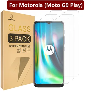 Pan Štít [3-PACK] Navrženo Pro Motorola (Moto G9 Play) [Tempered Glass] [Japonsko Sklo Tvrdost 9H] Screen Protector
