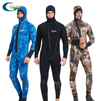 Pokryté teplé muže a ženy, 5mm potápěčský oblek s předním zipem a s kapucí oblek
