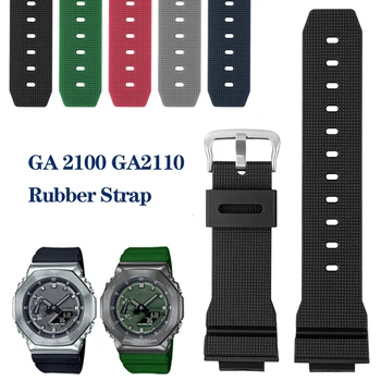 Pro Casio GM2100 náramek Hodinky G-SHOCK Gumové GA2100 GA2110 GA-2100 Černá Zelená Červená Pryskyřice Silikonová protiskluzová Watchband 16mm