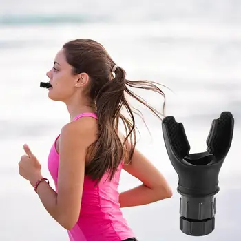 Respirátor Plicní Respirátor Silikonové Fitness Vybavení Dech Expirační Cvičení Zařízení Portable Černá