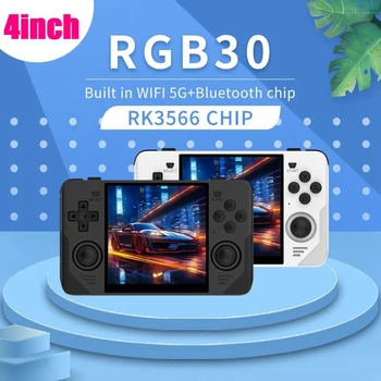 RGB30 Retro Herní Konzole 4.0 Palcový 720X720 Quad-Core CPU 5Ghz Wifi+Bluetooth 4100Mah Kapesní Herní Ovladač