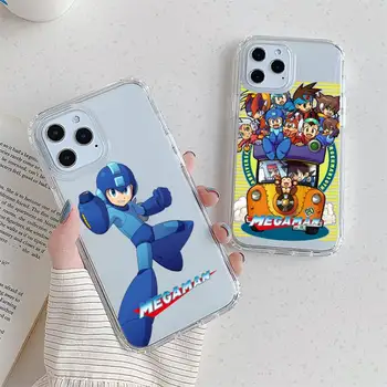 Rockman Hru Megaman Telefon Pouzdro Pro iPhone 11 12 Mini 13 14 Pro XS Max X 8 7 6s Plus 5 SE XR Transparentní Shell