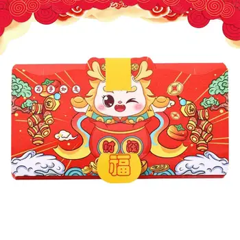 Rok Draka Červené Obálky 2024 Karikatura Dragon Červené Obálky Čínský Červený Měny Pakety Pro Sběr Business Otevření