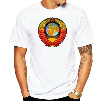 Ruská erb, SSSR Černé Pánské Tričko Velikost S - 3XL Top Tee Humor Muži Crewneck T-Košile Plus Velikost