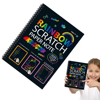 Scratch Umění Pro Děti Duha Magic Stírací Nastavení Papíru, Stírací Papír, Děti, Umění, Řemesla Mini Stírací Poznámky Magie