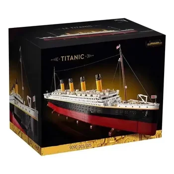 Skladem 99023 Kompatibilní 10294 Titanic Velké Výletní Lodi, Loď, Parník cihel, stavebních bloků, Děti Diy Hračky Milují Dárky