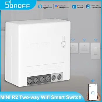 SONOFF MINIR2 DIY Smart Switch Module Two-way Mini Spínač Pro Smart Home Vazba EWeLink Podporu APP Alexa Google Domov
