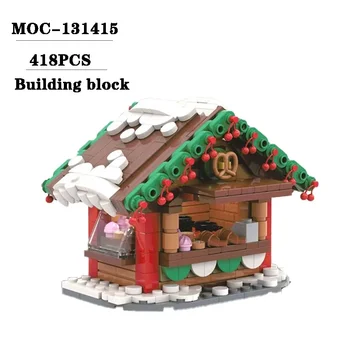 Stavební Blok MOC-131415 Vánoční Občerstvení Stánek Modelu Budovy Dekorace 418PCS Chlapecké Hračky, Děti, Narozeniny, Vánoční Dárek