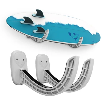 Surf Rack na Stěnu, Surf Věšák na Dlouhé Desky a Krátké Desky Funguje Vnitřní a Venkovní Displej