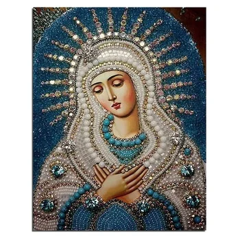 Svaté Panny Marie 5D DIY Diamantový Malování Crystal Pravoslavné Ikony Figurku, Dekorativní Cross-steh Módní Náboženství, Obrazy