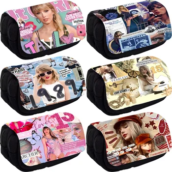 Taylor Swift Klopou penál pro Dívky Výtvarné Potřeby Papírnictví Skladovací Tašky Zip Pero Taška Student Penciles Bag Pouch Dítě Dárek