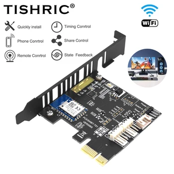 TISHRIC Tuya Wifi PC Tlačítko Power, Reset Switch 1X PCIE Karta pro Destop Počítačové APLIKACE Dálkové Ovládání Podpora Alexa Google Domov