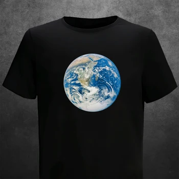 Tričko Muž Modré Planetě Zemi a Velryba Letní Ležérní Tisk Krátký Pohodlné O-krk