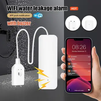 Tuya WI-fi Alarm Senzor Úniku Vody Detektor Úniku Povodeň Upozornění Přetečení Bezpečnostní Systém Smart Home Nezávislé