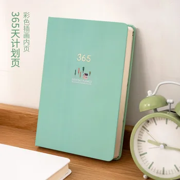 Tvůrčí Práce Agendě Kniha 365 Planner Notebook Barevné Vnitřní Stránky, Ilustrace, Roční Denní Plán Záznam Knihy Život Papírnictví