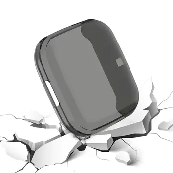 Ultra-tenké Měkké TPU Chránič Kryt Případě Pro Fitbit Versa 2 Chytré Hodinky Plné Pokrytí Ochranný Shell Protector Silikonové pouzdro